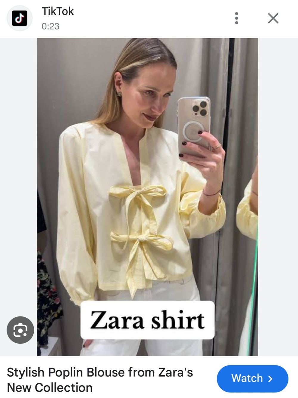 Brand new WHITE Zara Poplin Blouse